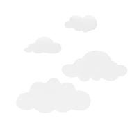 Autocollants en Pvc 96 Pièces Muraux Nuages Blancs