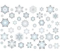 Autocollants flocons de neige de Noël – Autocollants de Noël – Décoration festive – 120 x 160 cm