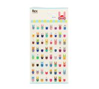Autocollants gonflés 3D Rex London Bonny Bunny Multicolore 9,2x15,0x0,1 cm