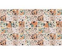 Autocollants imitation carrelage pour la cuisine et la salle de bain – 60 autocollants imitation carrelage cimenté style terrazzo – 60 autocollants, 20 x 20 cm