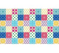 Autocollants imitation carrelage pour la cuisine et la salle de bains – 60 autocollants imitation carrelage en ciment Constantia Azulejos – 60 autocollants, 20 x 20 cm