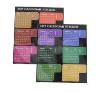 Autocollants Index Mensuel 2027 pour Agenda, Lot de Set de Feuilles | Papier Couché Autocollant, Organisation par Couleur, Résiste aux Fissures la Décoloration, Pose Facile