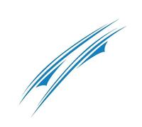 Autocollants Latéraux De Porte De Van, Kit De Rayures Graphiques, Couverture De Carrosserie Automobile, Décor De Camping-car, Boîte À Cheval, Caravane(Glossy Blue,250x27.5cm)
