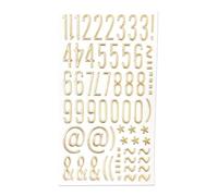Autocollants lettres dorées | Chiffres Alphabet Autocollants imperméables - Lettres de A à Z Or | Pour conteneurs Portes Voitures Armoires Murs de Classe Tissu Tableau Panneaux