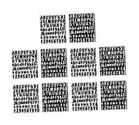 Autocollants Lettres et Chiffres Autocollants 10 Feuilles Pvc Argenté