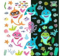Autocollants lumineux – Animaux marins – Autocollants fluorescents pour murs et plafonds pour enfants – 95 x 70 cm