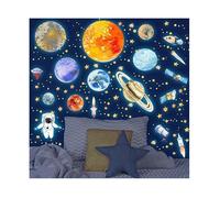 Autocollants Lumineux Planètes Étoiles Phosphorescentes Lumineuses Astronaute Stickers Muraux Décoration OBJET DE DECORATION MURALE