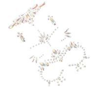 Autocollants Lumineux Visage à Cristaux, 3 Feuilles | Cristaux, Effet Phosphorescent, Ne Laisse Pas de Résidu, Carnaval et Día de Los Muertos
