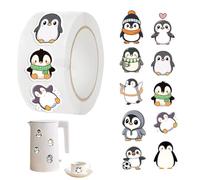 Autocollants Manchots Mignons | 500 pièces de dessins animés mignons et - décalcomanies animales pour portable en rouleau - Pour Artisanat Carnet DIY Guitare Téléphone Skateboard