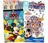 Autocollants Mickey Mouse pour tout-petits - Le lot comprend plus de 600 autocollants Mickey Mouse pour enfants et crochet de porte | Autocollants Mickey Mouse pour fêtes