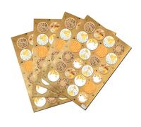 Autocollants miel ronds, lot de 96: stickers décoratifs kraft pour pots, cadeaux, scrapbooking, étiquettes à personnaliser pour artisanat, décoration baptême, DIY, personnalisé, Ø 4 cm