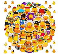 Autocollants Mignon Petit Canard Jaune, 2 x50 Canard Jaune Autocollants, Autocollants pour Enfants, Cartoon Duck Autocollants, pour Scrapbooking, Skateboard, Ordinateur Portable, Valise