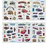 Autocollants mignons Disney Cars, 8/16 feuilles, autocollants de dessin animé Lightning McQueen, papeterie, téléphone, carnet, autocollants Kawaii, décoration 8sheets
