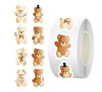 Autocollants mignons en forme d'ours | Autocollants réutilisables pour , famille, intérieur, extérieur, maison, voiture, réfrigérateur, planificateur, carnet, boîte à déjeuner