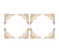Autocollants Moulés En Bois Non Peints, 8 Pièces, Appliques En Bois Européennes Pour Meubles, Armoire, Nouvelle Fleur Sculpture Sur Bois Décorative