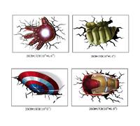 Autocollants muraux 3D Avengers pour salon, chambre à coucher, décoration murale, affiche de film de super-héros, autocollants muraux pour chambres d'enfants~0560