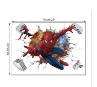 Autocollants muraux 3D Avengers pour salon, chambre à coucher, décoration murale, affiche de film de super-héros, autocollants muraux pour chambres d'enfants~0555