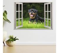 Autocollants muraux 3D écrasés Prairie À Chiens Affiche amovible d'art de tatouage mural Décorations murales pour la maison, le salon 70x122cm
