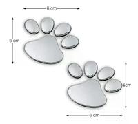 Autocollants Muraux 3D Pattes d'Animaux - 2 Pièces