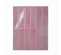 Autocollants muraux 3D verticaux de couleur unie, anti-taches, résistants à l'huile pour carrelage pour salle de bain et cuisine (YJC0179)