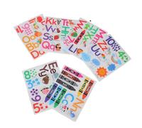 Autocollants Muraux Alphabet Garçon et Filles Chiffres Animaux, 1 Set