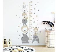 Autocollants muraux animaux de dessin animé nordique pour chambres d'enfants filles garçons décor de crèche girafe éléphant train oiseaux étoiles papier peint~1032