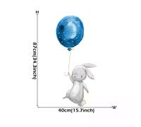Autocollants muraux aquarelle rose ballon lapin nuage pour chambre d'enfant décoration de chambre d'enfant décalcomanies murales garçons et filles cadeaux PVC~01216