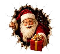 Autocollants muraux de Noël amovibles et réalistes | Autocollant de porte décoratif pour chalet, ferme, salle d'activité, hall d'entrée, salon, bord de porte, coin de fenêtre