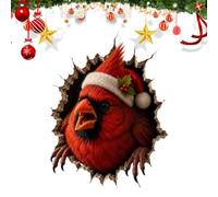 Autocollants Muraux de Noël Décor Amovible Animal Réaliste Traversant | Autocollant de Porte pour Décoration Pour Bord de Porte Coin de Fenêtre Ferme Hall d'Entrée
