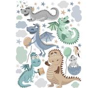 Autocollants muraux – Dinosaures espiègles – Autocollants – 160 x 120 cm