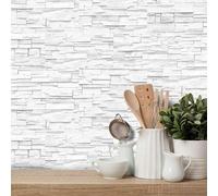Autocollants muraux effet brique, à coller directement - 27 pièces - Décoration murale - Stickers imitation tuiles pour intérieur - Décoration de salon