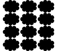 Autocollants muraux effet tableau noir – autocollants effaçables – 3 étiquettes – 90 x 90 cm