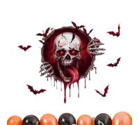 Autocollants muraux effrayants pour Halloween - Imperméables - Amovibles - Amovibles