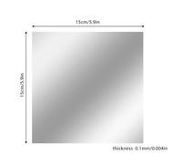 Autocollants Muraux En Carreaux De Verre Miroir Carrés, 15cm X 15cm X 0.1mm, 16 Pièces, Longs Miroirs Auto-Adhésifs, Décoration De Salon De Maison, Diy Bricolage