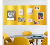 Autocollants muraux en feutre sans perceuse, 40x60cm, 1 à 4 pièces, panneau d'affichage de photos pour salle de classe, salon, décor d'annonce de fond de télévision, DIY bricolage Jaune-2PCS