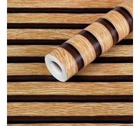 Autocollants muraux en PVC grain de bois, 45 cm x 3 m, imitation papier peint autocollant pour rénovation murale, salon, chambre à coucher, cuisine, imperméable, amovible, décoration d'intérieur (B)