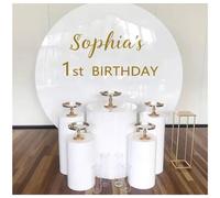 Autocollants muraux en vinyle pour fête d'anniversaire, noms et textes personnalisés, autocollants muraux en plexiglas, décorations de fête, de cérémonie de mariage, art~00663