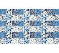 Autocollants muraux imitation carrelage pour la cuisine et la salle de bain – 60 autocollants YUANA Terrazzo – 60 autocollants, 20 x 20 cm