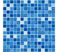 Autocollants muraux imitation carrelage pour la cuisine et la salle de bains – 9 autocollants imitation mosaïque azulejo dans des tons bleus – 9 autocollants de 40 x 40 cm