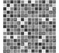 Autocollants muraux imitation carrelage pour la cuisine et la salle de bains – 9 autocollants imitation mosaïque azulejo dans des tons de gris – 9 autocollants de 40 x 40 cm
