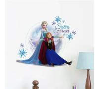 Autocollants muraux mignons Olaf Elsa Reine Anna Princesse Anime pour chambre d'enfants Plinthe Décoration de la maison Art mural de dessin animé Affiche du film Frozen~01009