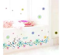 Autocollants muraux mignons Olaf Elsa Reine Anna Princesse Anime pour chambre d'enfants Plinthe Décoration de la maison Art mural de dessin animé Affiche du film Frozen~01010