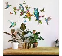 Autocollants muraux oiseaux colorés - Décor enfants - PVC