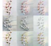Autocollants muraux papillons 3D - 12 pièces