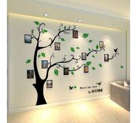 Autocollants muraux photo 3D à faire soi-même – Grands autocollants pour la chambre à coucher, le salon ou la chambre d'enfant (vert, gauche, L)