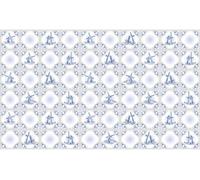 Autocollants muraux pour la cuisine et la salle de bains – 60 autocollants imitation carreaux de ciment de Delft – 60 autocollants de 20 x 20 cm