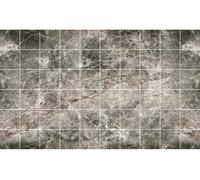Autocollants muraux pour la cuisine et la salle de bains – 60 autocollants imitation carrelage ciment, aspect marbre Angoulême – 60 autocollants, 15 x 15 cm