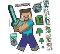 Phoenix Group AG Minecraft Lot de 6 Feuilles de Stickers muraux avec Figurines Minecraft