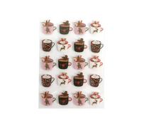 Autocollants Noël Chocolat Chaud 20 Pcs