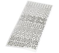 Autocollants Outline - Étoiles Étincelantes - Argent sur Blanc